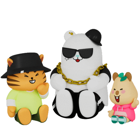 BRINGGREEN giphyupload friend 곰 해피 Sticker