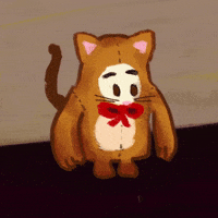 Fransen cat kitty chest bump plushie GIF