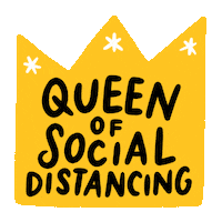 Queen Quarantine Sticker by moodoodles
