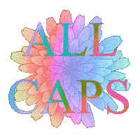 All Caps Flower Sticker