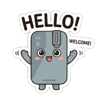 LIVINGCARE_KR hello hi greeting 인사 Sticker