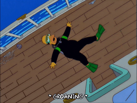 homer simpson boat GIF