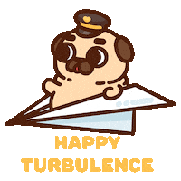 Travel Flying Sticker by Puglie Pug
