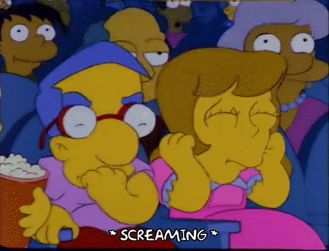 Scared Season 3 GIF by The Simpsons