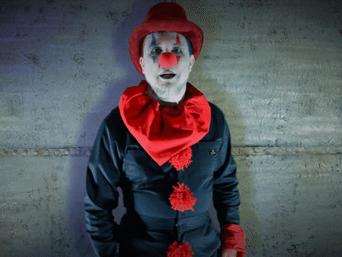 stoned clown GIF