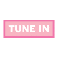 Pink Tune In Sticker by Haute Takes Podcast