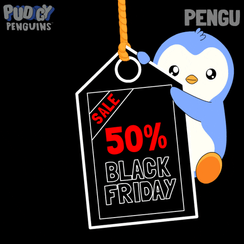 Add To Cart Black Friday GIF by Pudgy Penguins