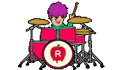 Drum 音楽 Sticker by Sheryu39