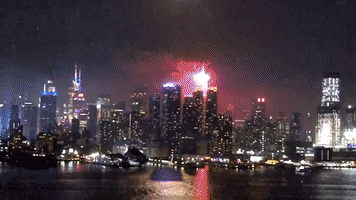 Macy's Fireworks Finale Launched From Empire State Building