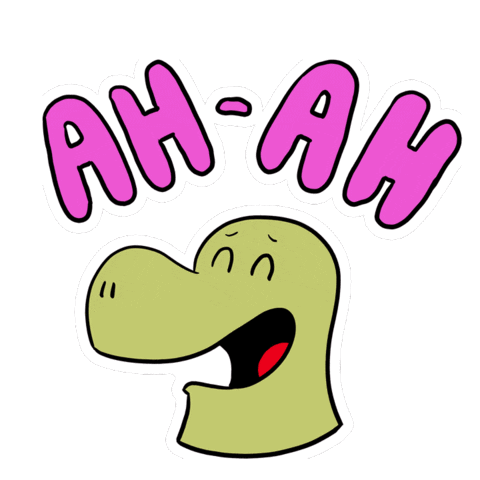 Dinosaur Mean Sticker by Luigi Segre