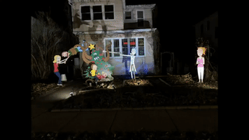Morty Cutout Taken From Handmade 'Rick and Morty' Holiday Display in Fargo
