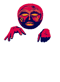 snakearrows trippy psychedelic weird monster Sticker