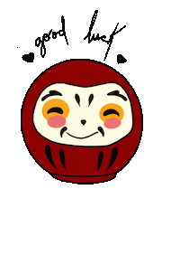Darirojas_illustration kiss kawaii japan goodluck Sticker