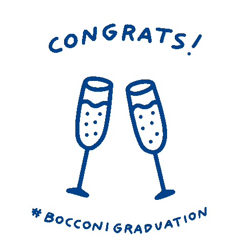 Graduation Day Cheers Sticker by Bocconi University