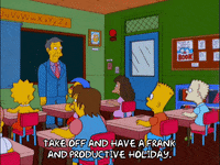 bart simpson classroom GIF
