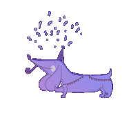 Party Dog Sticker by Träumeland