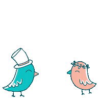 lisaciccone love heart couple birds Sticker