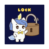 Locked In Lock Sticker by Brave Unicorn