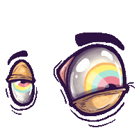 Guacala crazy eye guacala guacalastudio Sticker