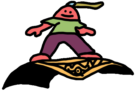 Mood Flying Sticker by Ruppert Tellac
