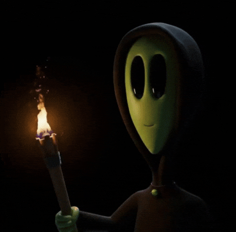 Torch Light Fire GIF by Lonely Aliens