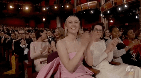 saoirse ronan applause GIF by The Academy Awards