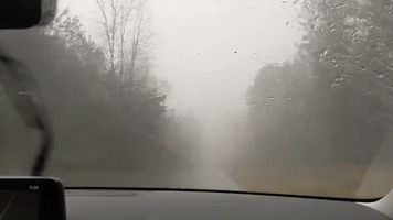 Driver Films 'Terrifying' Trip Through Tornado-Warned High Point, North Carolina