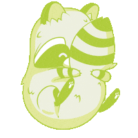 Verde Raccoon Sticker