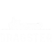Dragsters logo white boat bat Sticker
