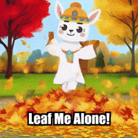 Fall Autumn GIF by Llamaozi