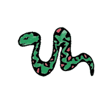 Illustration Snake Sticker by Loto El Salvador