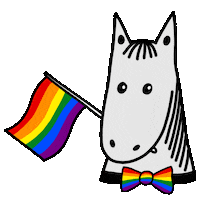 greetingsfromvienna rainbow pride horse lgbtq Sticker