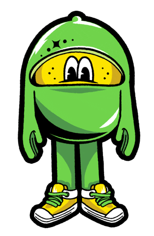 Mascot Lime Sticker by Starry