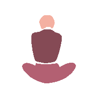 Meditation Think Sticker by TeeFee