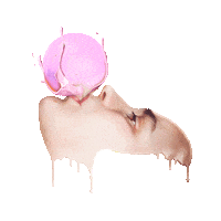 face flying Sticker by Alena Geyzer