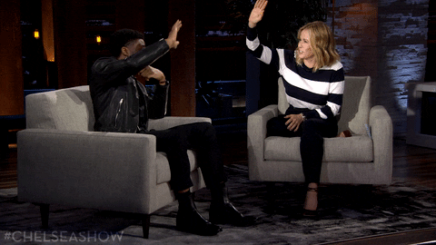 High Five Captain America GIF by Chelsea Handler