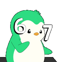 6 7 Penguin Sticker by Abster