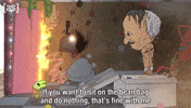 Fire Sitting GIF by Adult Swim