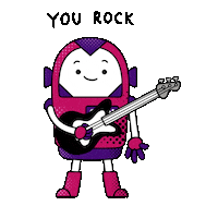 Robot Guitar Sticker by IMDASG