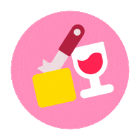 timothyjphunt art illustration wine cheese Sticker