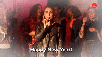 Happy New Year Kiss GIF by BuzzFeed
