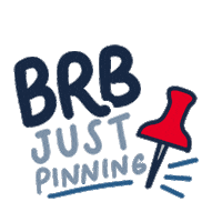 Brb Pinning Sticker by Meagan