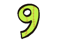 Softball Numbers Sticker