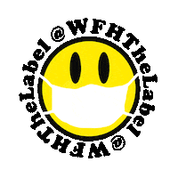 wfhthelabel smiley wfh smiley face wfh the label Sticker