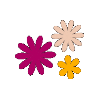GirlScoutsEasternIAWesternIL flowers pink flower yellow flower purple flower Sticker