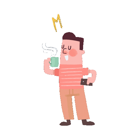 aputski giphyupload morning man coffe Sticker