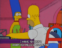 homer simpson write GIF