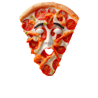 Hungry Pizza Sticker by Anne Horel
