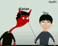 Satan Watching GIF