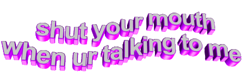 dont speak shut up Sticker by AnimatedText